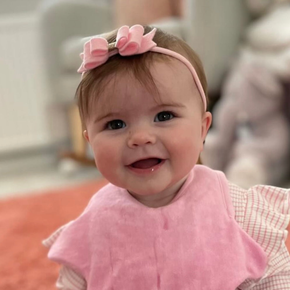 Double felt bows with gold centre | 25 colours | Clip or headband
