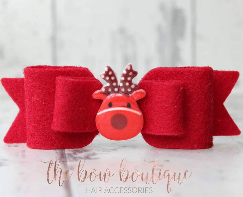 Reindeer double bow | Clip or headband