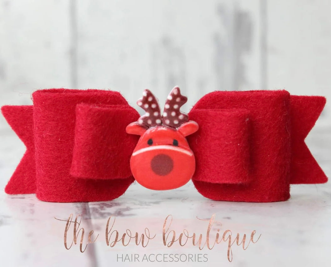 Reindeer double bow | Clip or headband