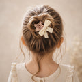 Velvet star bow | Cream
