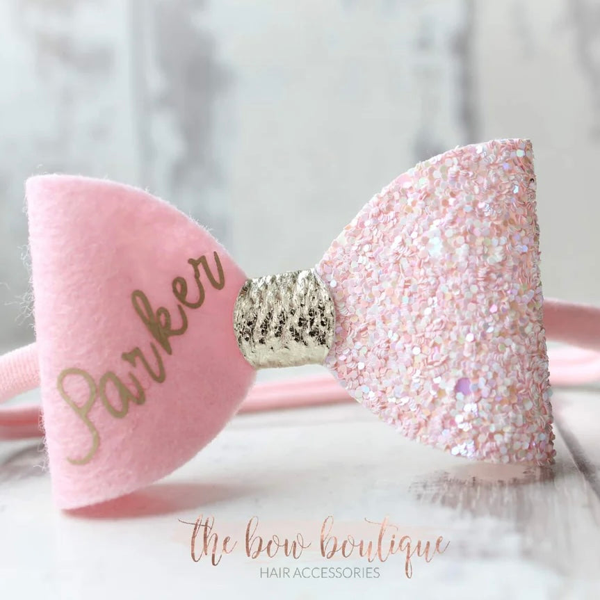 Personalised bows | 3 colours | Clip or headband