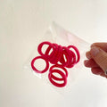 Hot pink nylon bobbles x 10 | Standard size