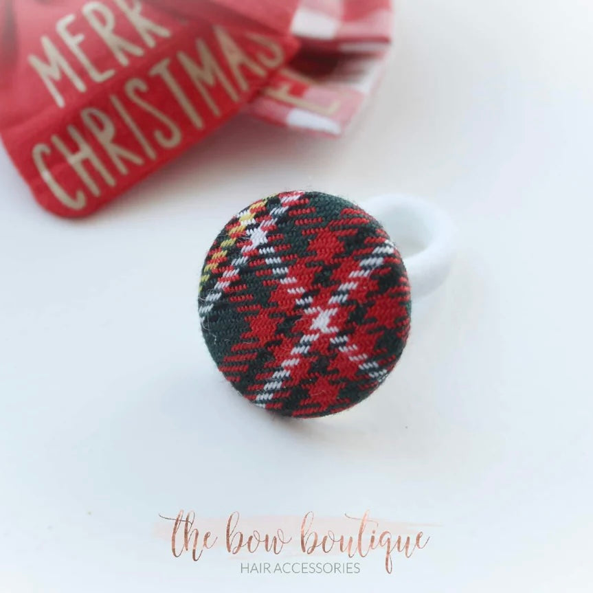 Tartan button bobble |2 Sizes