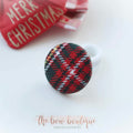 Tartan button bobble |2 Sizes