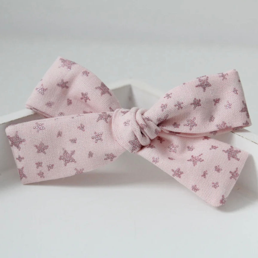 Pink star bow | Clip, headband or bobble