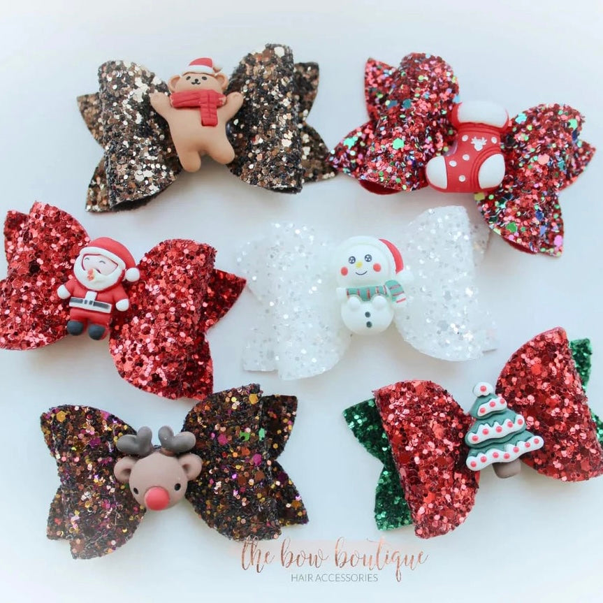 Medium deluxe Christmas bow | Clip, headband or bobble