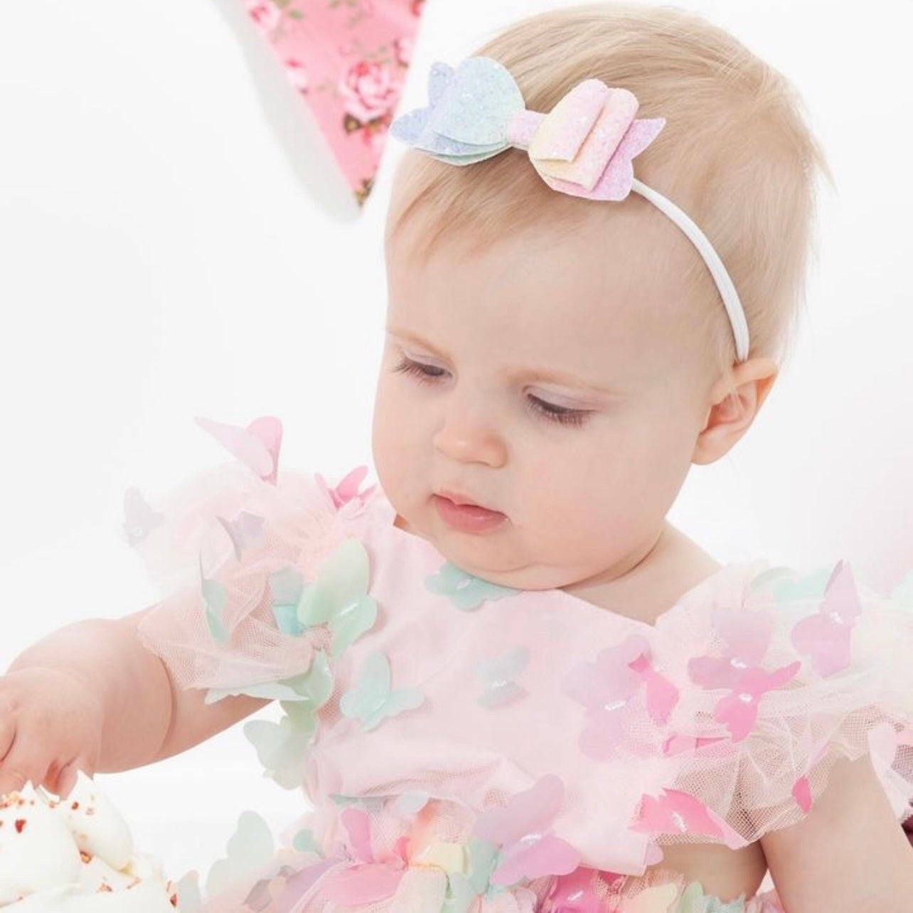 Chunky double glitter bows | 20 Colours | Clip or headband
