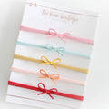 Petite summer suede bow headband set