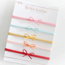 Load image into Gallery viewer, Petite summer suede bow headband set