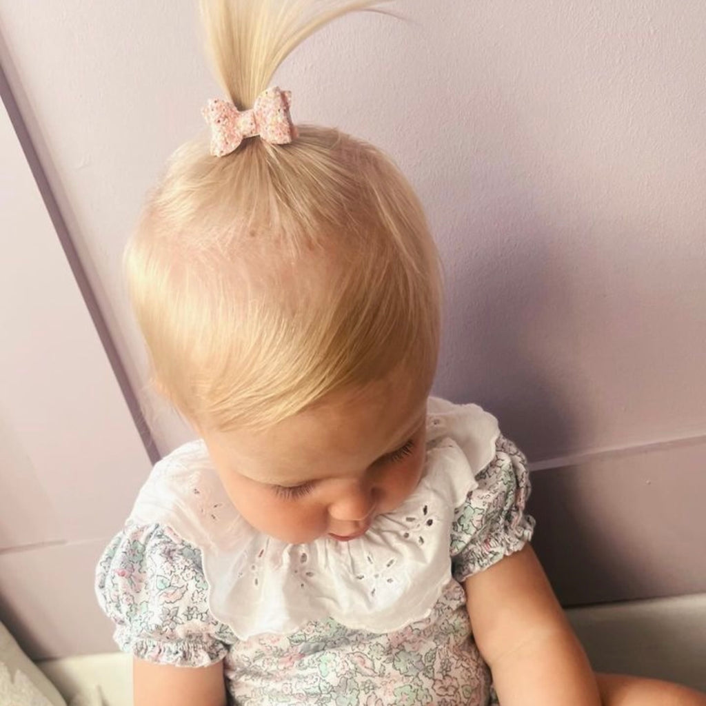 Petite deluxe glitter bows | 22 Colours | Clip, headband or bobble