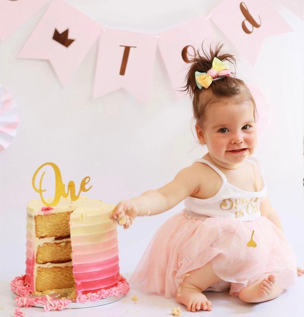 Rainbow mini sweetheart bow | Clip, headband or bobble