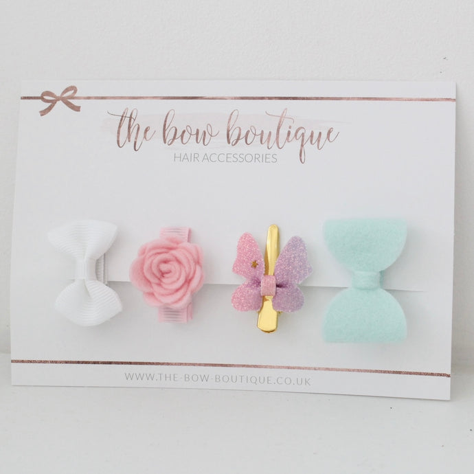My first mini pastel fringe clip set