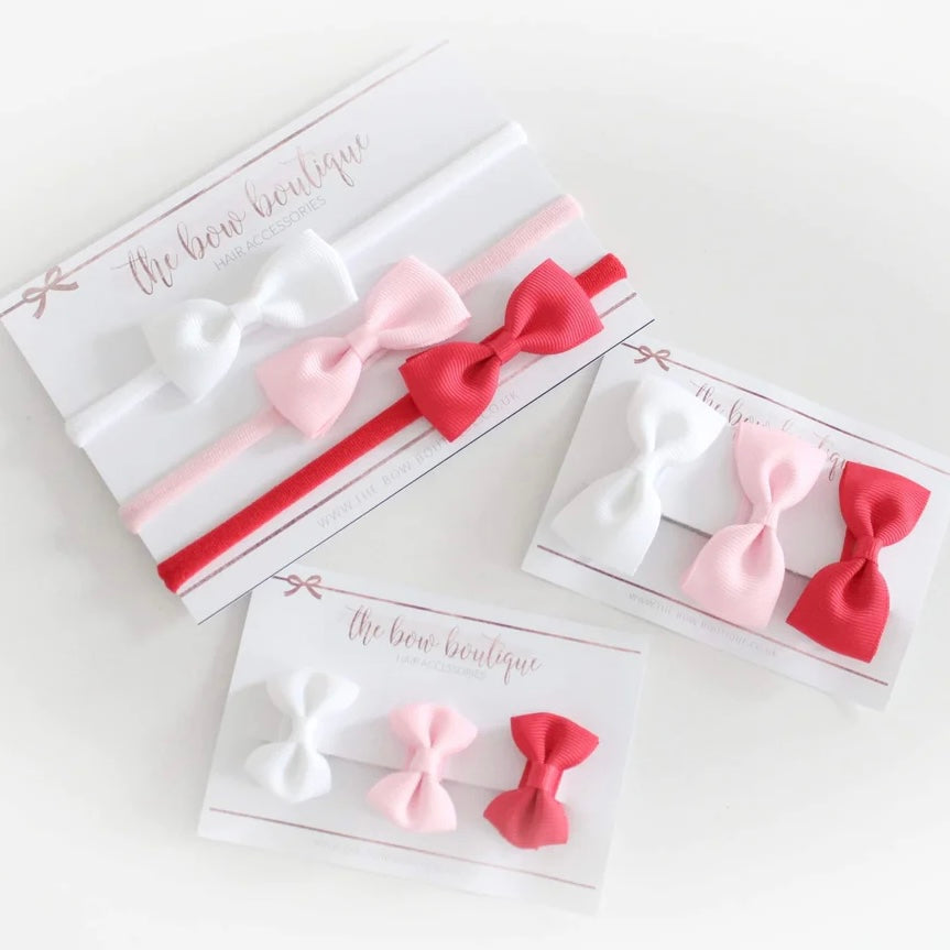 Love pinch bows | Clip, headband, bobble or alice band