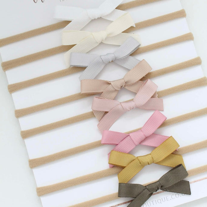 Hand tied ribbon bow headband sets