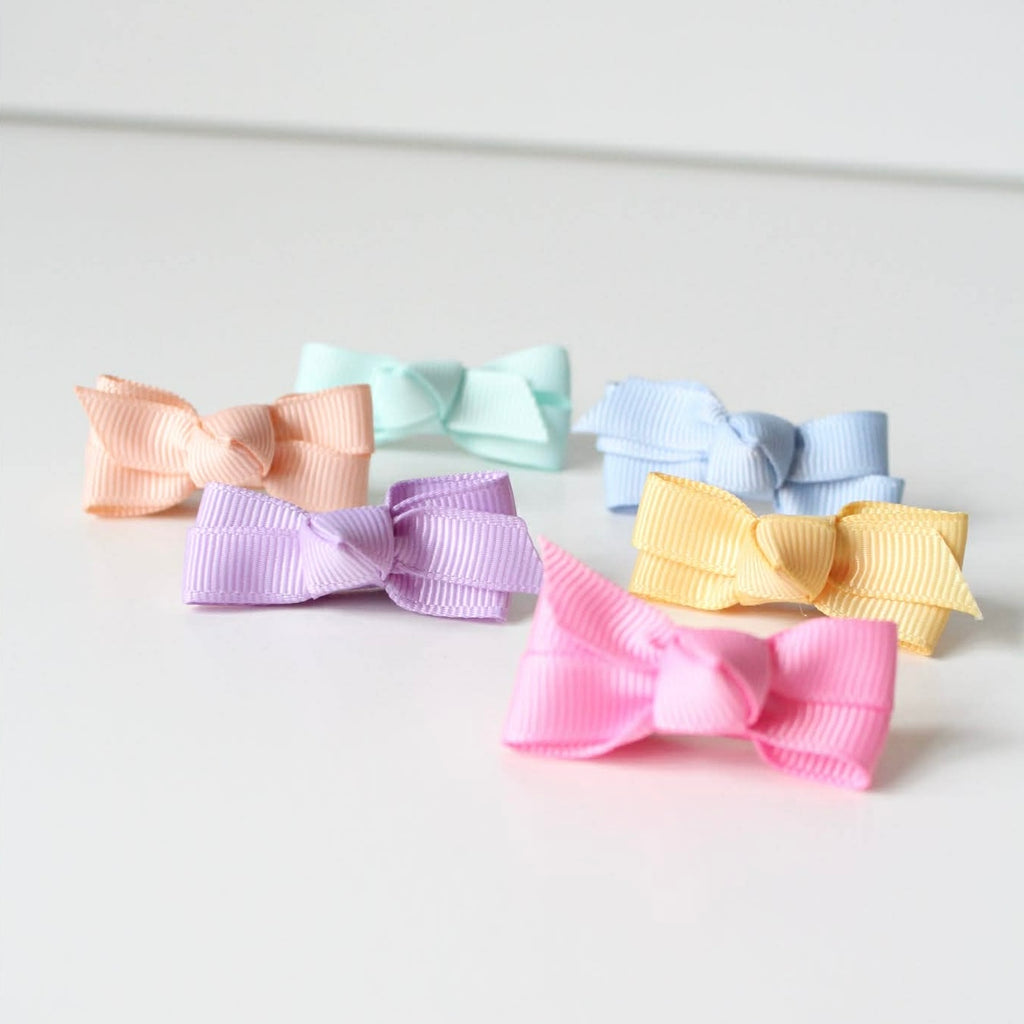 Summer mini bow clip set