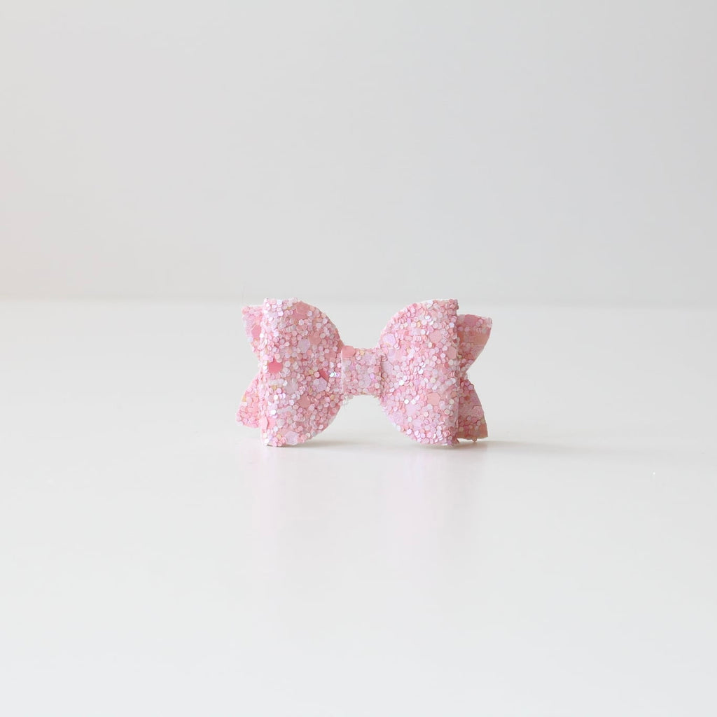 Mini deluxe glitter bows | 22 Colours | Clip, headband or bobble