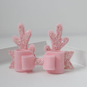 Pink antler bows