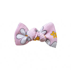 Strawberries & Dasies jersey ribbed knot bows - Limited edition