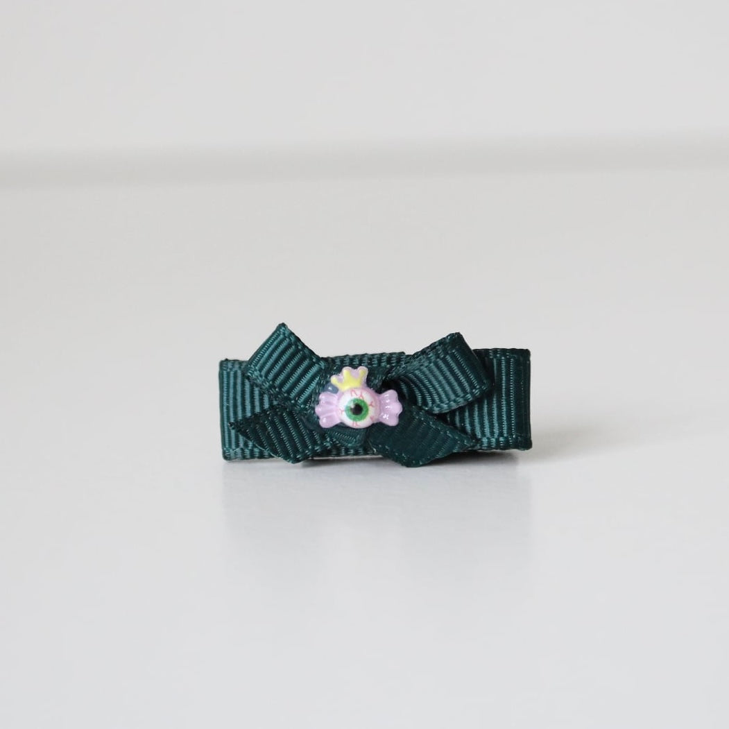 My first ribbon halloween bow clips