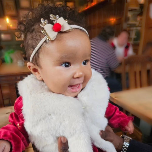 Christmas reindeer bows | Clip or headband