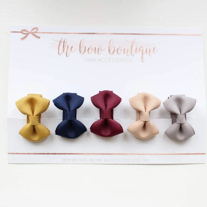 My first autumn mini pinch bows I Clips or bobbles