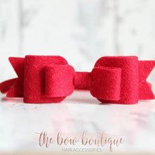 Load image into Gallery viewer, Red double felt bows