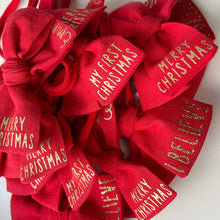 Load image into Gallery viewer, My first Christmas personalised Bow