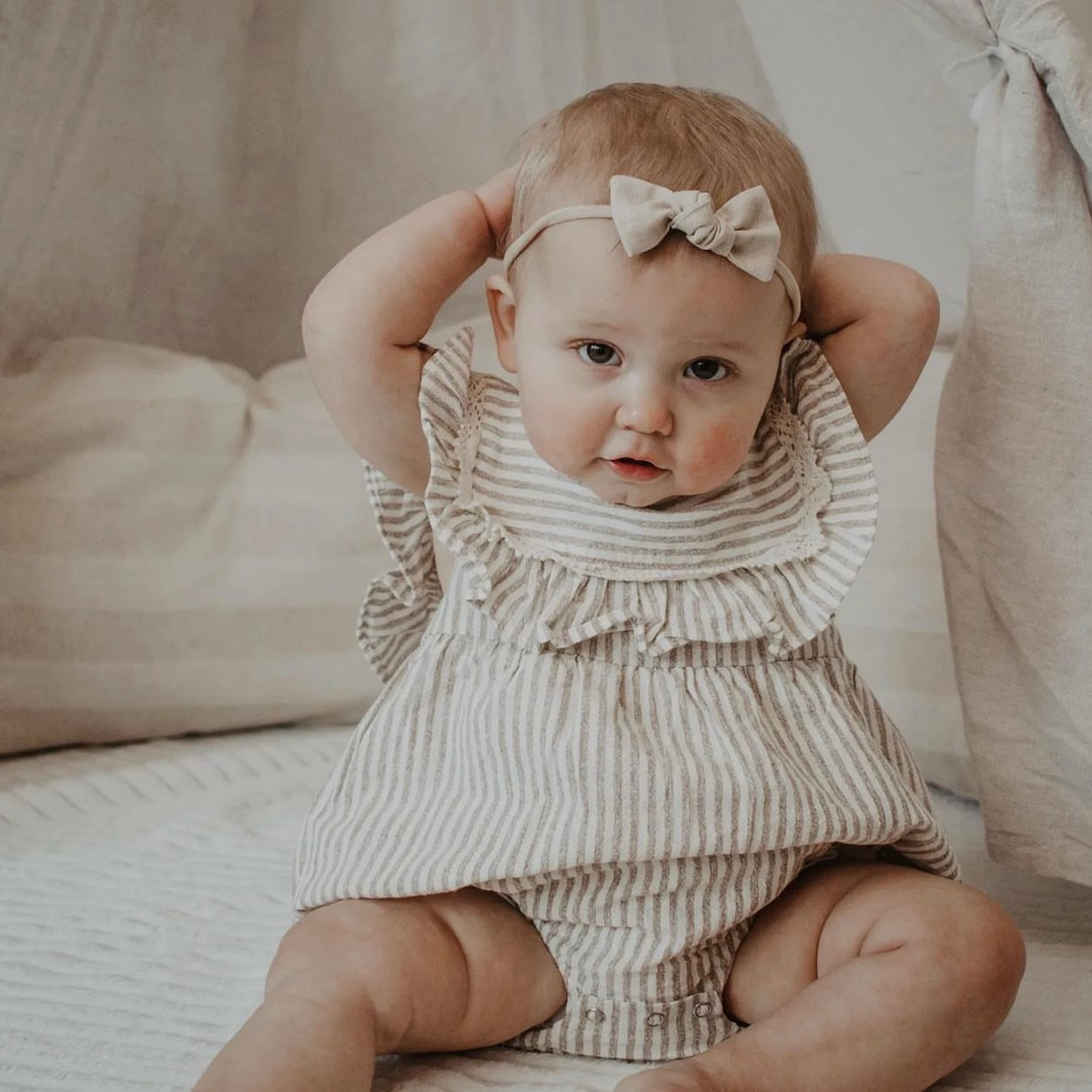 Linen knot bows | 10 Colours | Clip, headband, bobble or alice band
