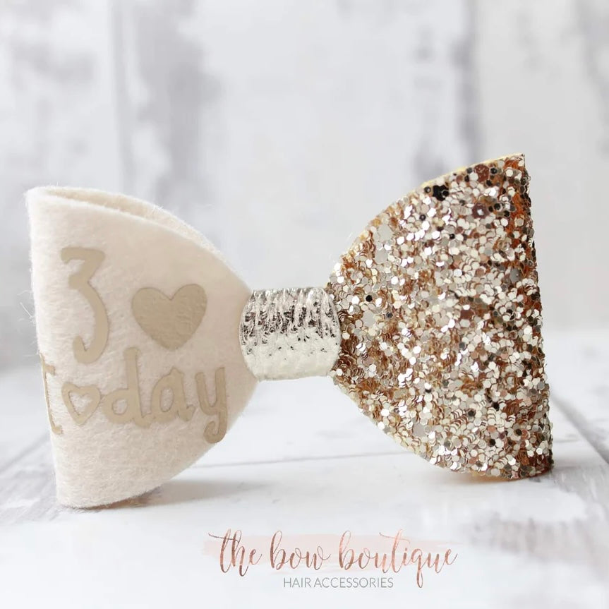 Birthday bows | Clip or headband | 2 colours