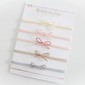 Petite neutral suede bow headbands