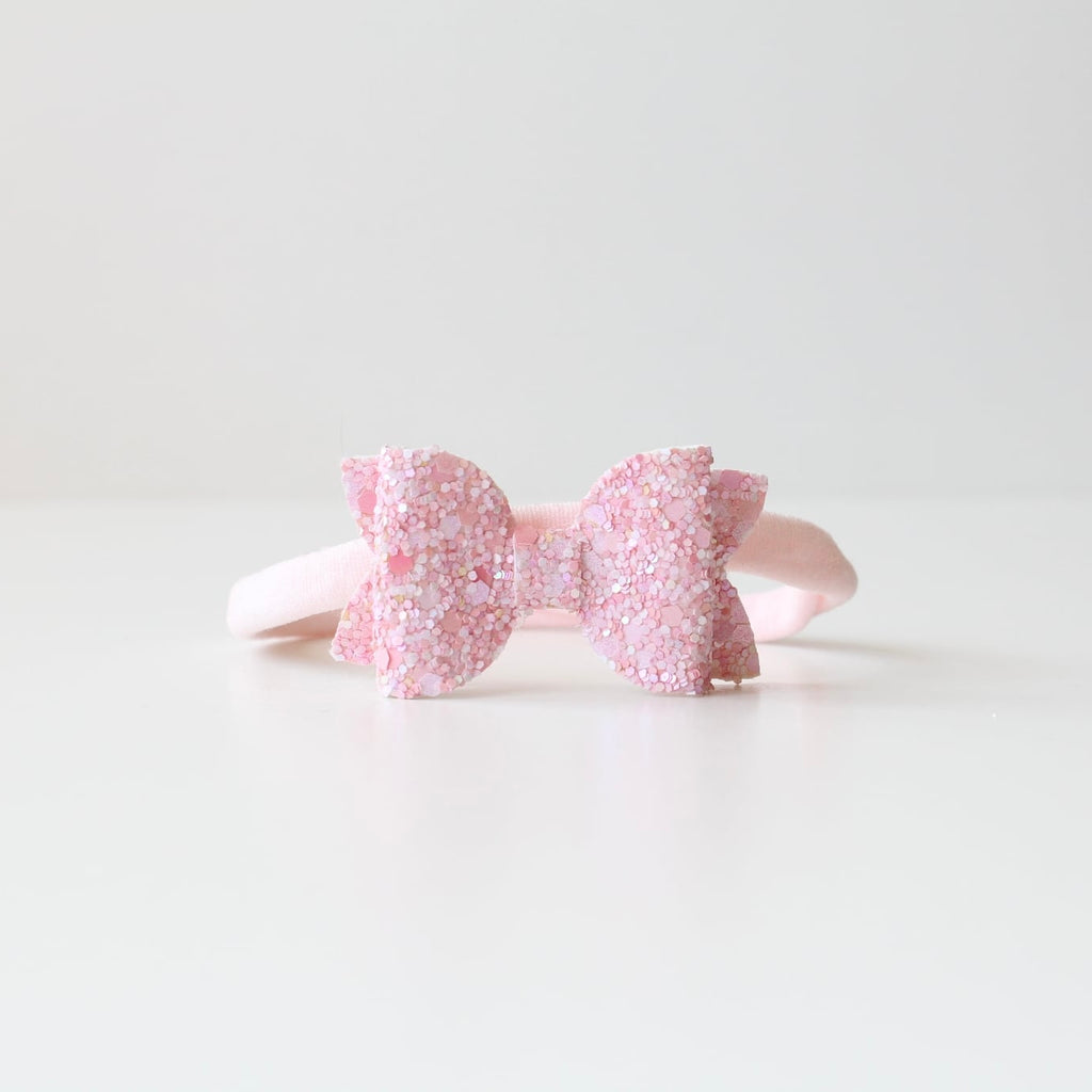 Mini deluxe glitter bows | 22 Colours | Clip, headband or bobble