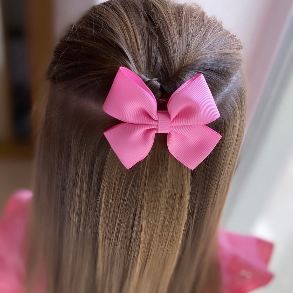 Double pinch ribbon bows | 32 colours | Clip or bobble