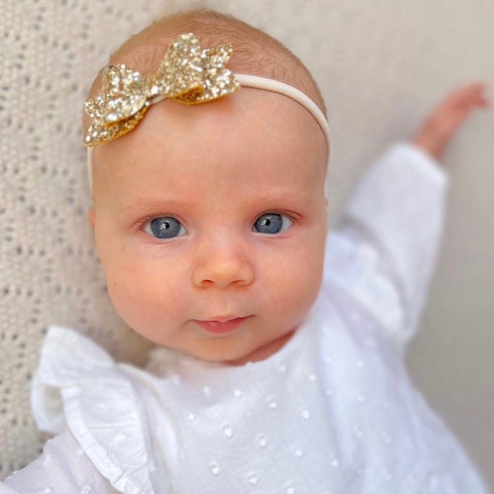 Small chunky glitter bows | 22 Colours | Clip or headband