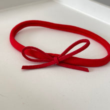 Load image into Gallery viewer, Red mini suede bows