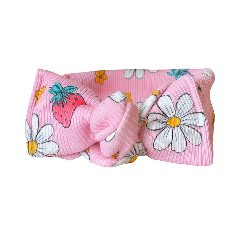 Strawberry & Daisy headwrap