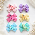 Double pinch pony ribbon bows | 6 colours | Clip or bobble