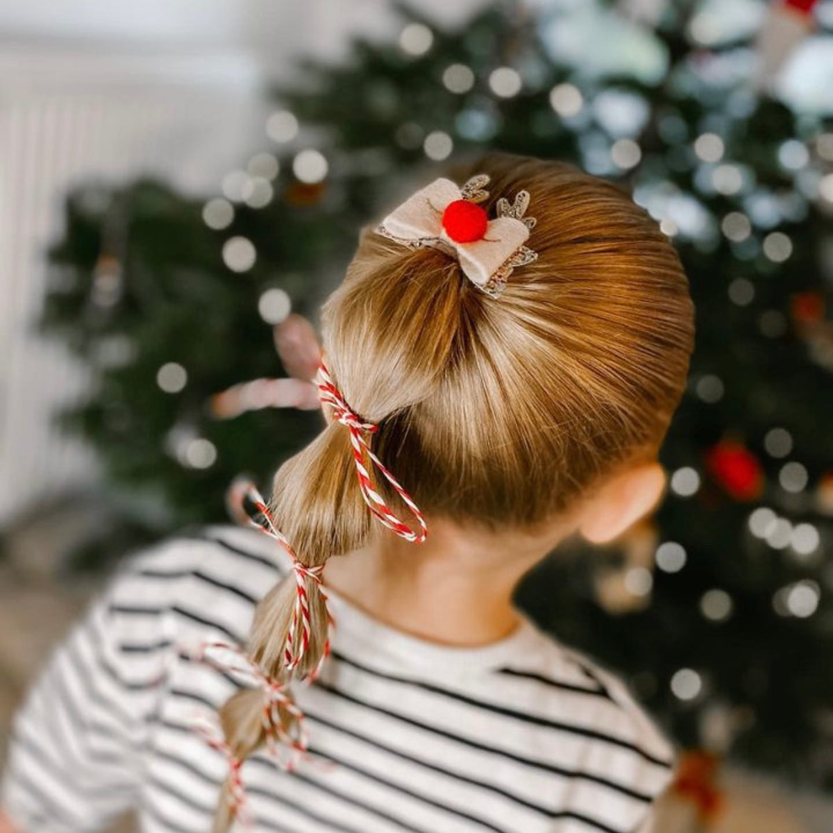 Christmas reindeer bows | Clip or headband