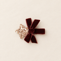 Velvet star bow | Chocolate