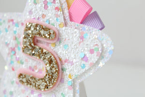 Birthday star - Clip, headband or badge
