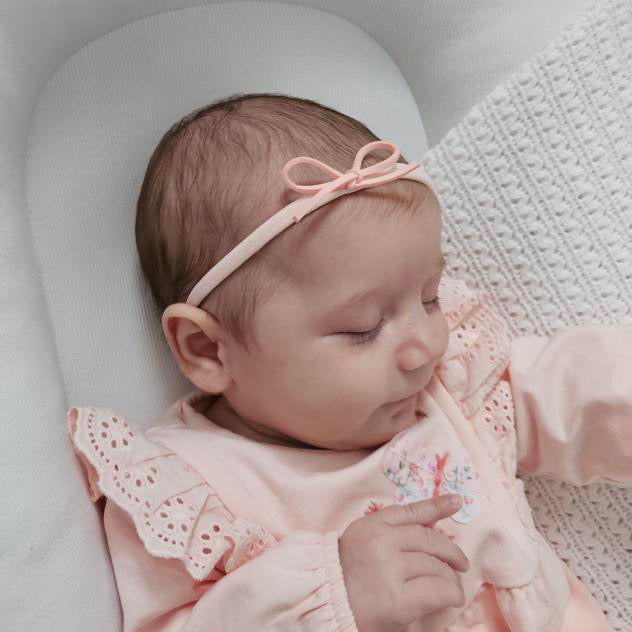 Petite neutral suede bow headbands