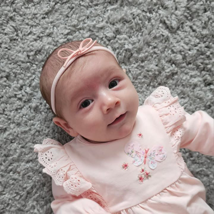 Petite neutral suede bow headbands