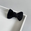 Halloween black jersey ribbed knot bows | Clip, headband or bobble