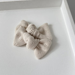 Pointelle petite jersey ribbed knot - 2 colours
