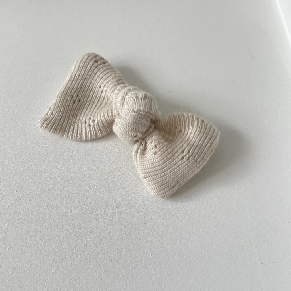 Pointelle petite jersey ribbed knot | 2 colours | Clip, headband or bobble