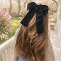 Large luxury linen look bow | Clip or bobble