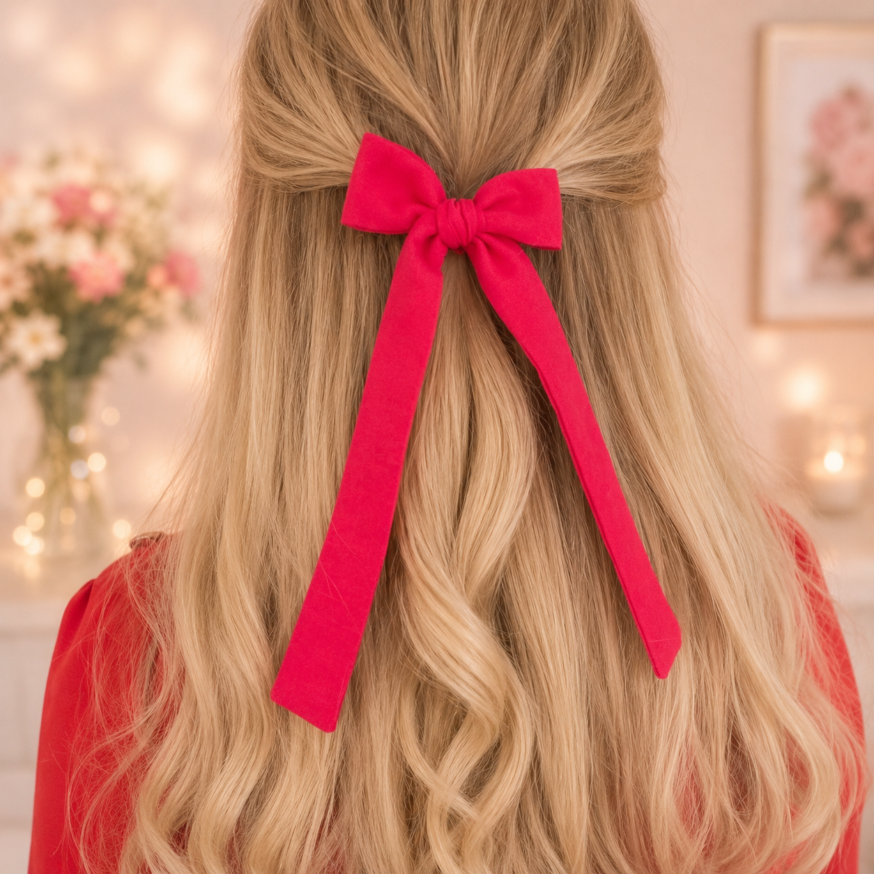 Luxury linen look sweetheart bow | Clip or bobble