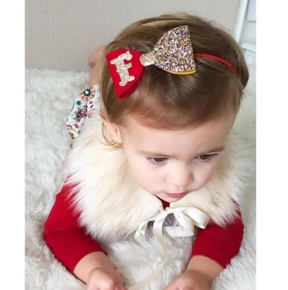 Christmas personalised bow | Clip or heabband