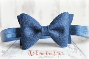 Large luxury felt bows (25 Colours)