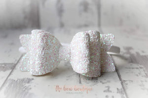 Chunky double glitter bows (25 Colours)