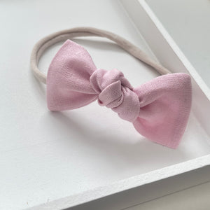 Linen knot bows - 10 Colours